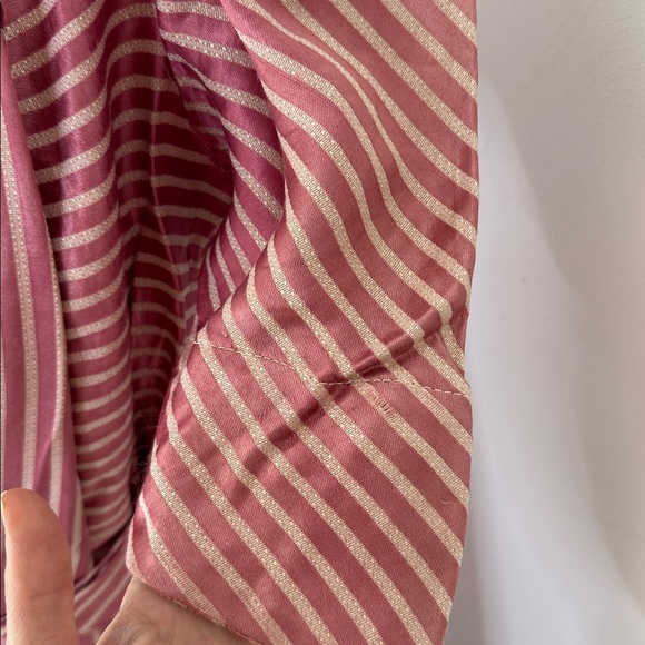 Antique Candy Striped Pink As Is Dressing Robe - Picture 6 of 10